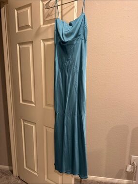 flutter sleeve satin maxi dress abercrombie Abercrombie & Fitch Flutter Sleeve Satin Maxi Dress